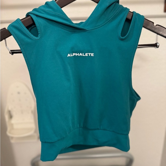 Alphalete Teal Crop Hoodie - Picture 4 of 8